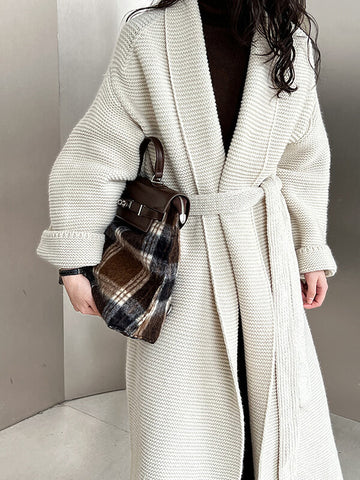 Airchics cardigans longue avec ceinture femme décontracté